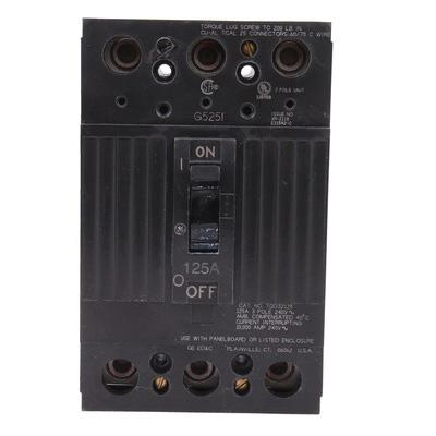 P12525.jpg GE Industrial TQD32125WL Feed-Thru Mount Molded Case Circuit Breaker 3-Pole 125-Amp 120/240-Volt AC