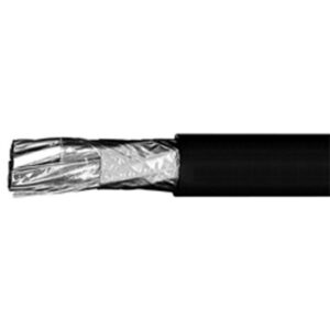 Omni Cable L41802 Stranded Bare Copper 100% Aluminum Mylar Tape Multiple Pair Instrumentation Cable 18/2P Black VNTC&reg;