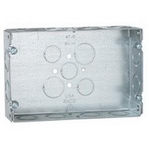 Raco 951 Steel 2-Gang Multi-Gang Box 6-13/16-Inch x 4-1/2-Inch x 1-5/8-Inch 47-Cubic-Inch