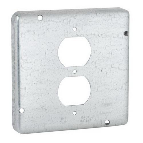 Raco 972 Pre-Galvanized Steel Exposed Work Cover 4-11/16-Inch x 4-11/16-Inch x 1/2-Inch