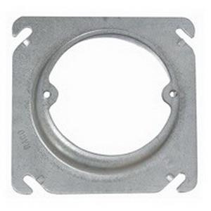 Raco 757 Pre-Galvanized Steel Open With Ears On 2-3/4-Inch Center Mount 1-Gang Fixture Cover 4-Inch x 4-Inch x 1-Inch