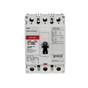 Eaton HFD3080 Panel Mount Type HFD Molded Case Circuit Breaker 3-Pole 80-Amp 600-Volt AC 250-Volt DC