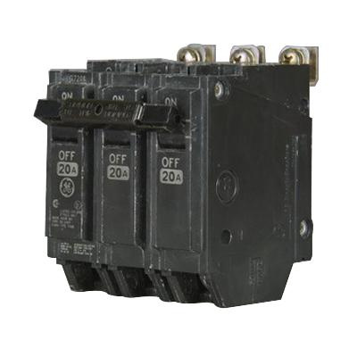 GE Industrial THQB32020 Bolt-On Mount Type THQB Miniature Circuit Breaker 3-Pole 20-Amp 240-Volt AC