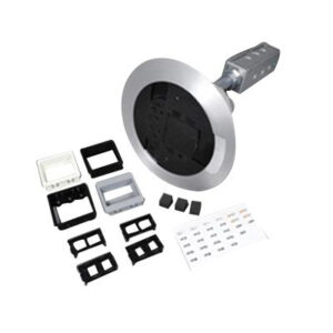 Wiremold AV3ATCAL Cast Aluminum/Brass Audio/Video Flush Poke-Thru Device Aluminum AV Series